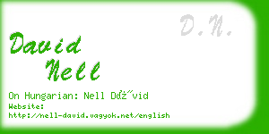 david nell business card